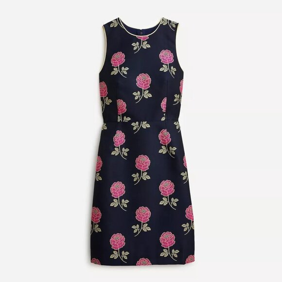 J. CREW Sheath dress in floral jacquard - Picture 1 of 7